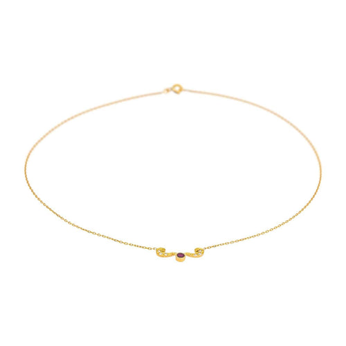 Collier Collier Or jaune Rubis, Diamant 58 Facettes 4815596CN