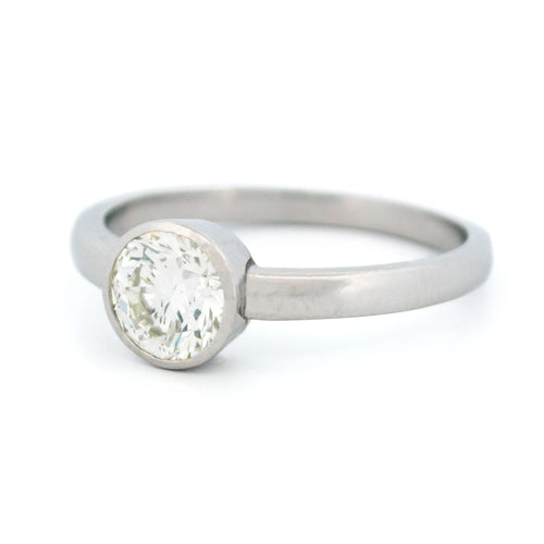 53.5 Bague de fiançailles solitaire diamant platine 58 Facettes 18B834EDE28F4D3E904020F0715FE977