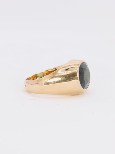 Bague 59.5 Bague cocktail or jaune saphir ovale 58 Facettes 1087.14