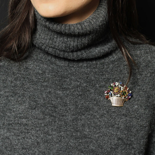 Broche Broche vintage panier Tutti Frutti 58 Facettes 19-173