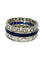Bague 51.5 Alliance tour complet or blanc saphirs et diamants 58 Facettes 737