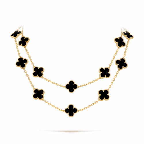 Collier Sautoir Van Cleef & Arpels Alhambra Onyx 58 Facettes 2.19219