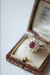 Bague Bague marguerite rubis entourage diamants 58 Facettes