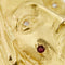 Pendentif Pendentif en or jaune représentant le visage du Christ, orné de rubis et de diamants 58 Facettes 40105