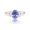 Bague 52 Bague tanzanite diamants or blanc 58 Facettes 25-089