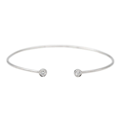 Bracelet Bracelet Jonc Or blanc Diamant 58 Facettes 2708411CN