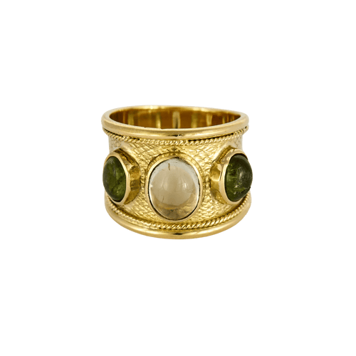 Bague 57 Bague jonc or et pierres de couleurs 58 Facettes BO/240024///