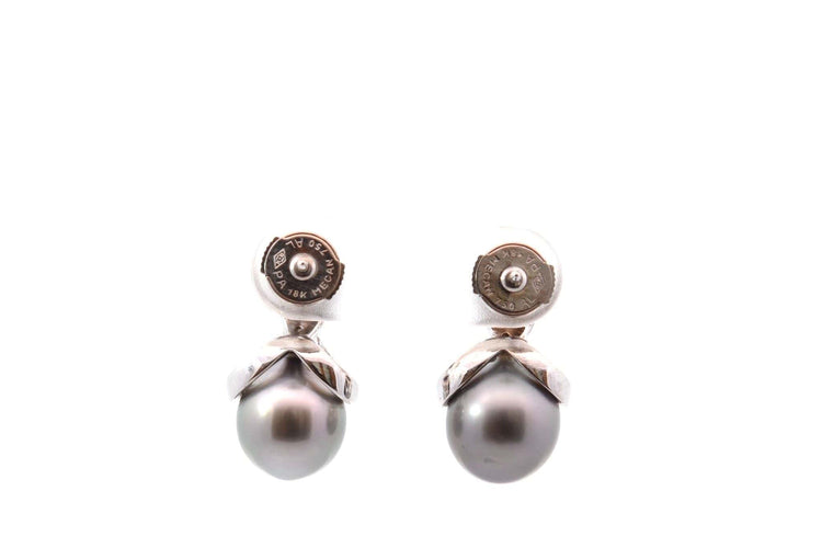 Boucles d'oreilles Boucles d'oreilles perles de culture de Tahiti et diamants 58 Facettes 27777