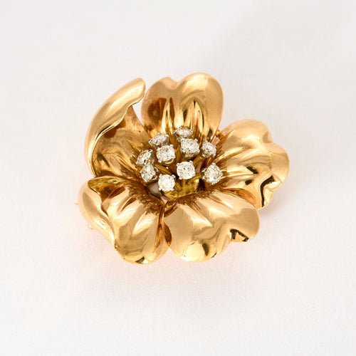 Broche Broche or jaune et diamants 58 Facettes CLA0527