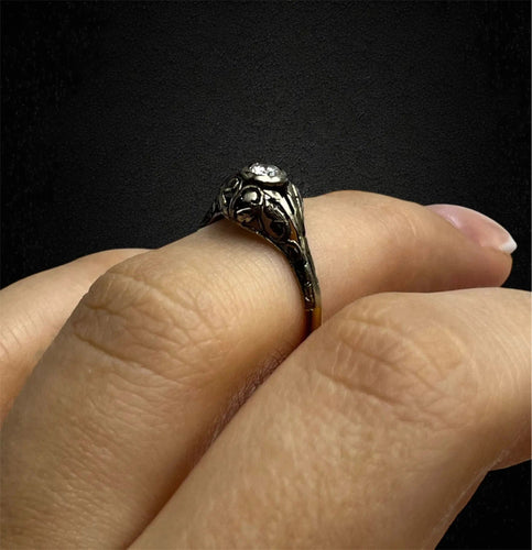 Bague Bague en diamant Jugendstil 1900 58 Facettes