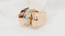 Bague 50.5 Bague Tank or rose diamants 58 Facettes 32825