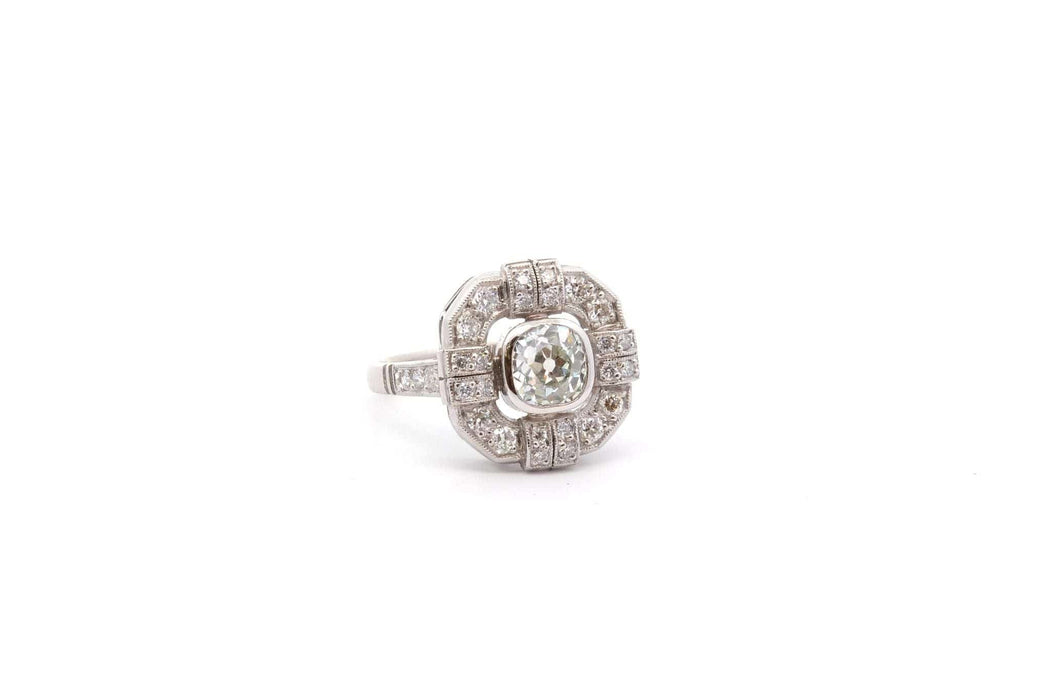 Bague 53 Bague diamant en platine 58 Facettes 26058