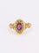 Bague 61 Bague Napoléon III or jaune grenat perles fines 58 Facettes 1073.3