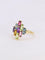 Bague 54 Bague géométrique or jaune améthyste topaze péridot citrine grenat 58 Facettes 1073.6
