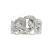 Bague 53 Bague gourmette Or blanc Diamants 58 Facettes 35796