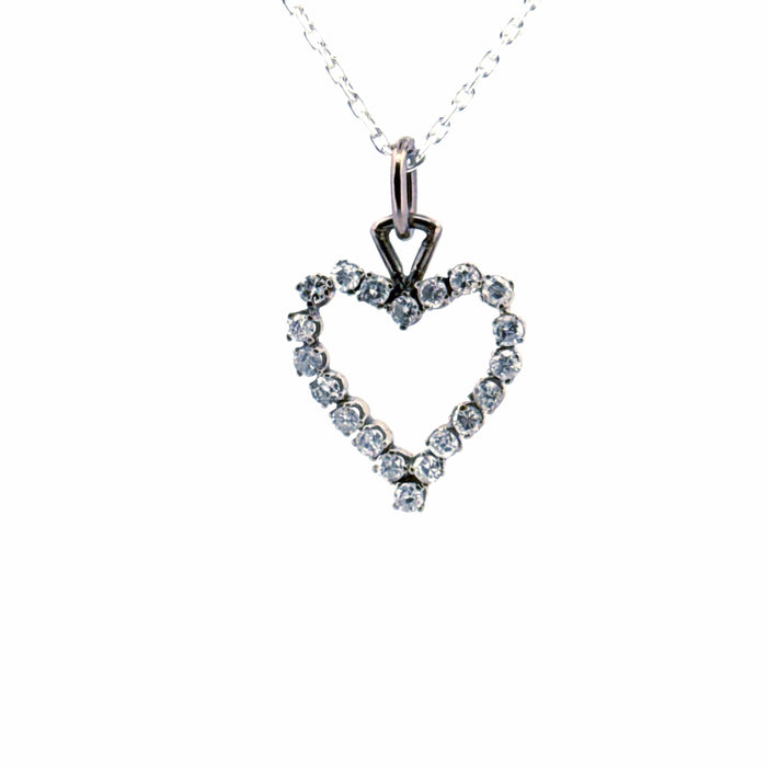 Pendentif Pendentif Coeur Or Blanc 18k & Diamants 58 Facettes 2-PEF1-GS36090-05