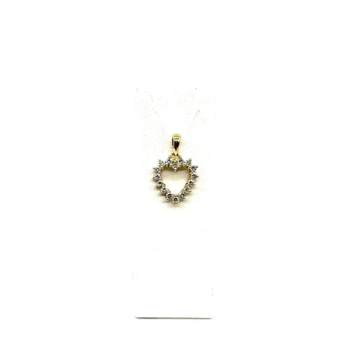 Pendentif Pendentif cœur or jaune et diamants 58 Facettes Z15B51681