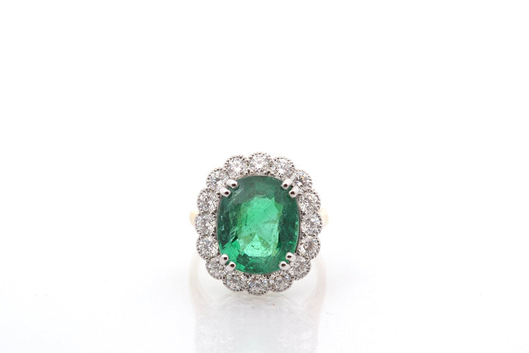 Bague 53 Bague émeraude de 6,68cts et diamants 58 Facettes 27214-27459-27521