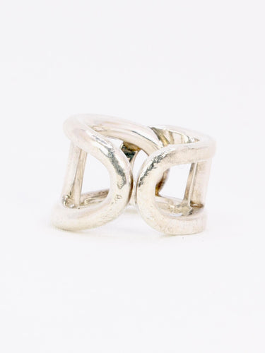 Bague 50 HERMES Bague vintage Cythère en argent 58 Facettes 1138.2