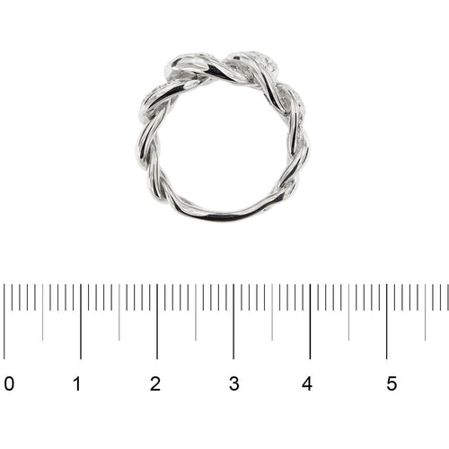 Bague 53 Bague gourmette Or blanc Diamants 58 Facettes 35796