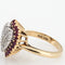 Bague 49 Bague coeur pavé diamants rubis 58 Facettes G13502