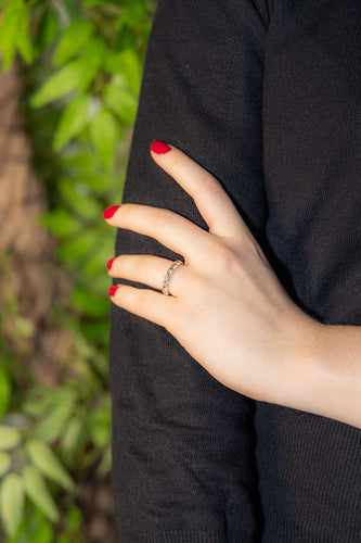 Bague 55 Bague Demi alliance Or jaune Diamant 58 Facettes 3377041CN