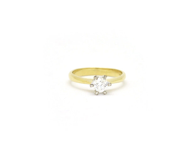 Bague Bague solitaire en or avec diamant de 0,50 carat 58 Facettes