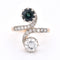 Bague 53 Bague Toi et Moi Diamants et Saphir, Belle Époque 58 Facettes 435