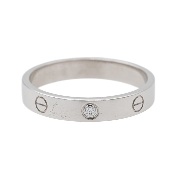 Bague 63 Cartier Bague Alliance Love Or blanc Diamant 58 Facettes 3462665CN