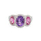 Bague 53 Bague Améthyste Tourmaline Rose Diamant Trilogy Estate 58 Facettes G12651