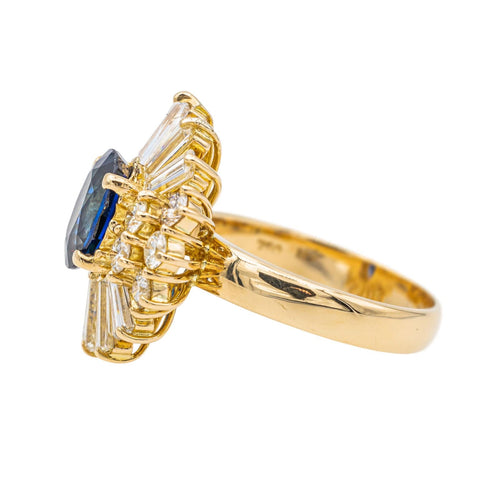 Bague Bague Pompadour Or jaune Saphir 58 Facettes 3746436RV