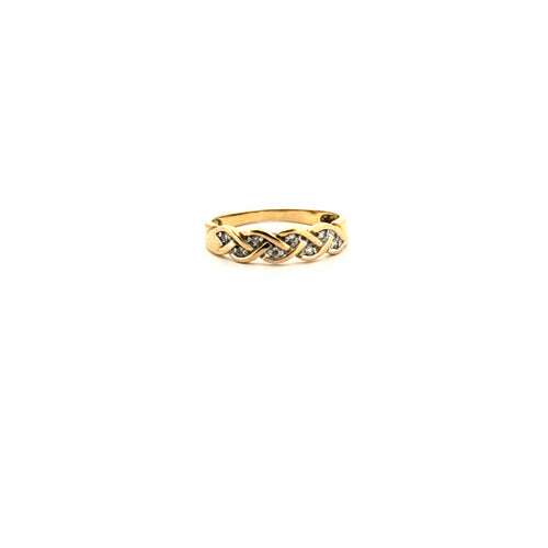 Bague 52 Alliance Or Jaune 18 k & Diamants 58 Facettes 22-GS35676-3