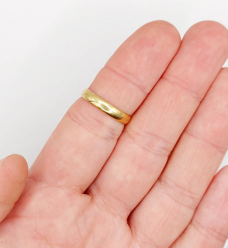 Bague 55.5 RARE Alliance jumelées victorienne or jaune 18k (circa 1872) antique 58 Facettes A06007