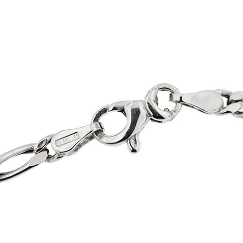 Collier Collier à maillons Figaro en or blanc 58 Facettes 33207