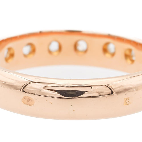 55 Bague Demi alliance Or rose Diamant 58 Facettes 1653928CN