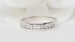 Bague 54.5 Demi alliance en or blanc et diamants 0.25ct 58 Facettes 20333