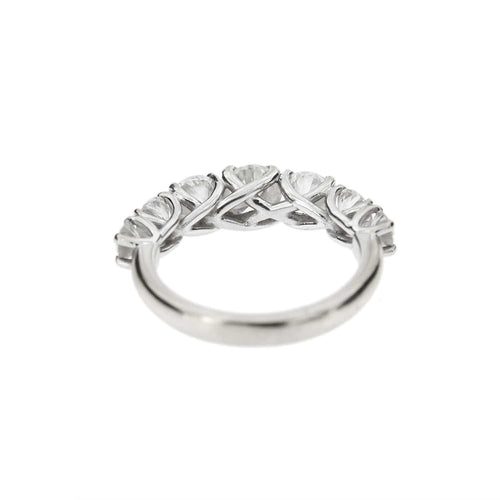 Bague 50 Demi alliance 7 diamants 58 Facettes 22213