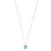 Collier COLLIER OR BLANC DIAMANTS & AIGUE MARINE. 58 Facettes BO/240006 RIV