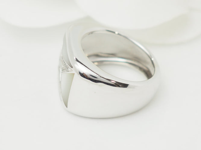 Anel 50 Anel Mauboussin "Grande vida" em ouro branco, madrepérola e diamantes 58 Facettes 33601