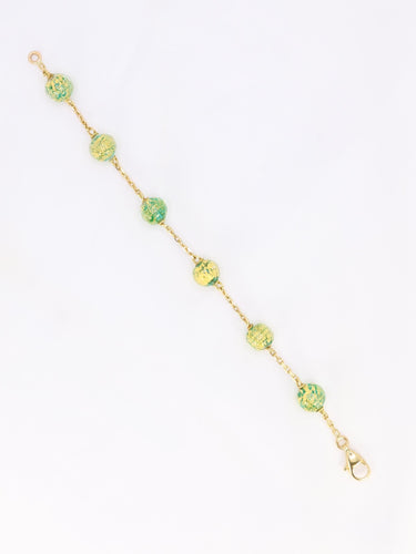 Collier Bracelet chaine or jaune perles de Murano 58 Facettes 1CA0000004/1