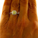 Bague 55 Bague solitaire en or blanc avec diamant jaune fantaisie 58 Facettes G3511