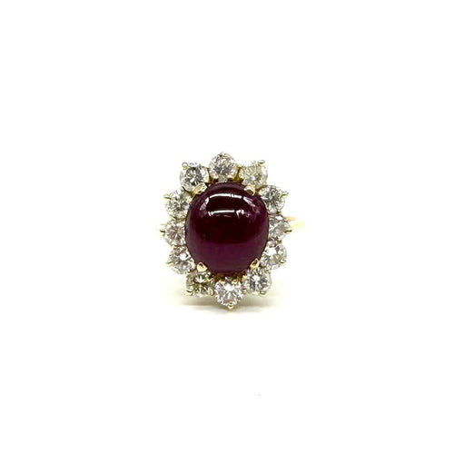 Bague 53 Bague or jaune rubis et diamants 58 Facettes Z15B51661