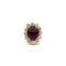 Bague 53 Bague or jaune rubis et diamants 58 Facettes Z15B51661