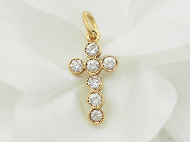 Pendentif Pendentif croix en or jaune et diamants 0.40ct 58 Facettes 32760