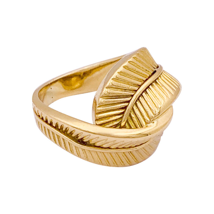 Van Cleef & Arpels ring, “Plume”, yellow gold.