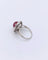 Bague 55.5 Bague Cocktail Ovale en Or ornée d'un Rubis Cabochon et Diamant 58 Facettes A11146
