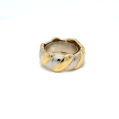 Bague David Webb Diamond Gold Band Ring 58 Facettes