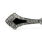 Broche Broche barrette Art-Déco en platine, diamants et onyx. 58 Facettes