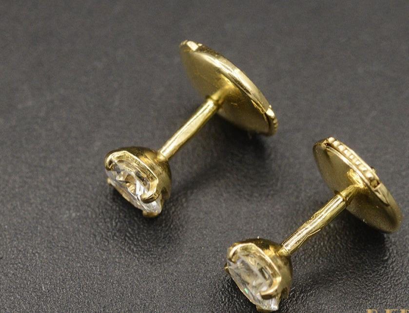 Boucles d'oreilles Boucles d'Oreilles Puces Diamants Or Jaune 58 Facettes A10509