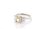 Bague 53 Bague diamant jaune de 2,01cts en platine 58 Facettes 27426-27584